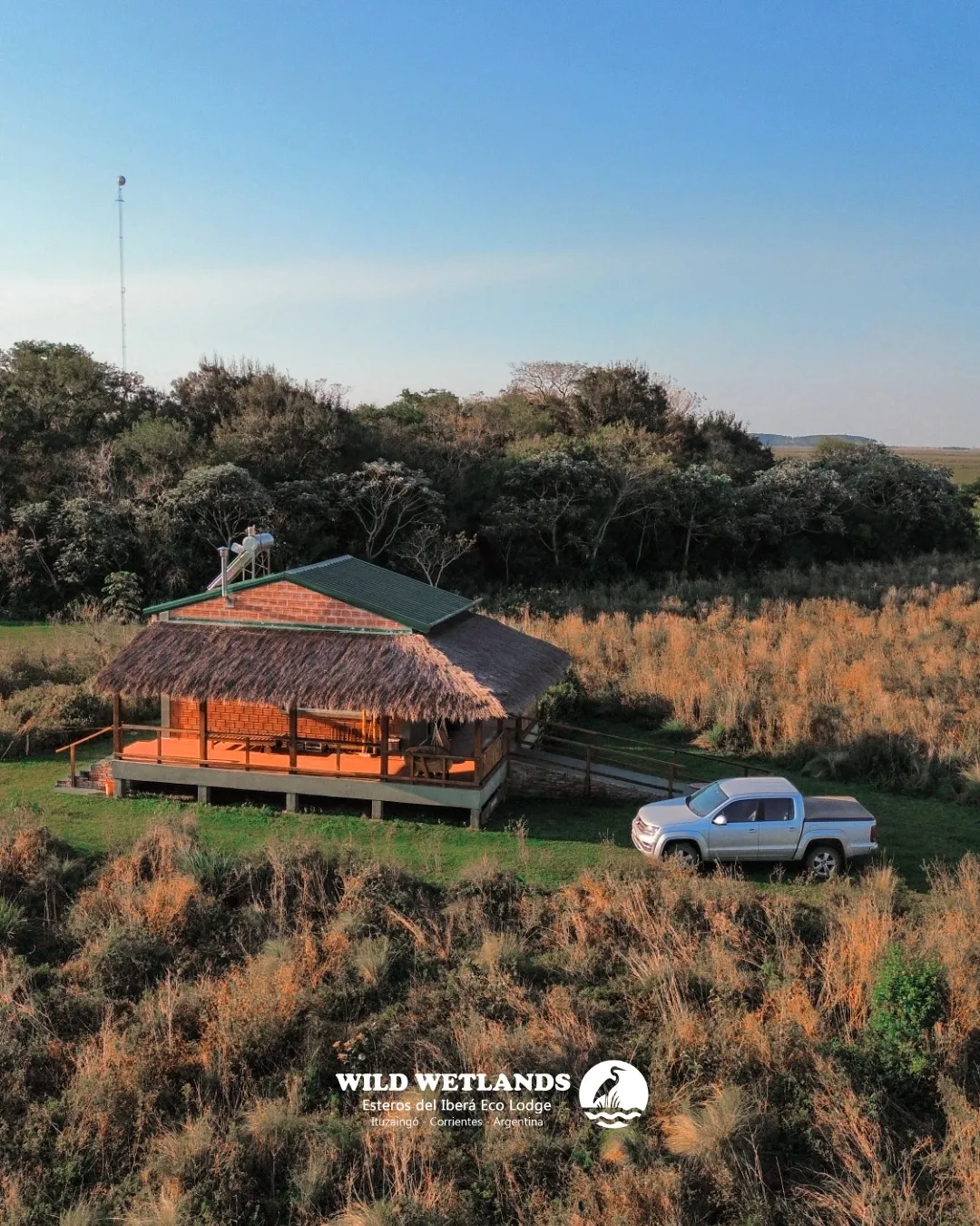 Vista aérea del lodge